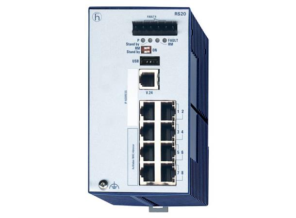 OpenRail RS20 8xTX-RJ45 0-60°C, 9.6-60VDC, Enhanced